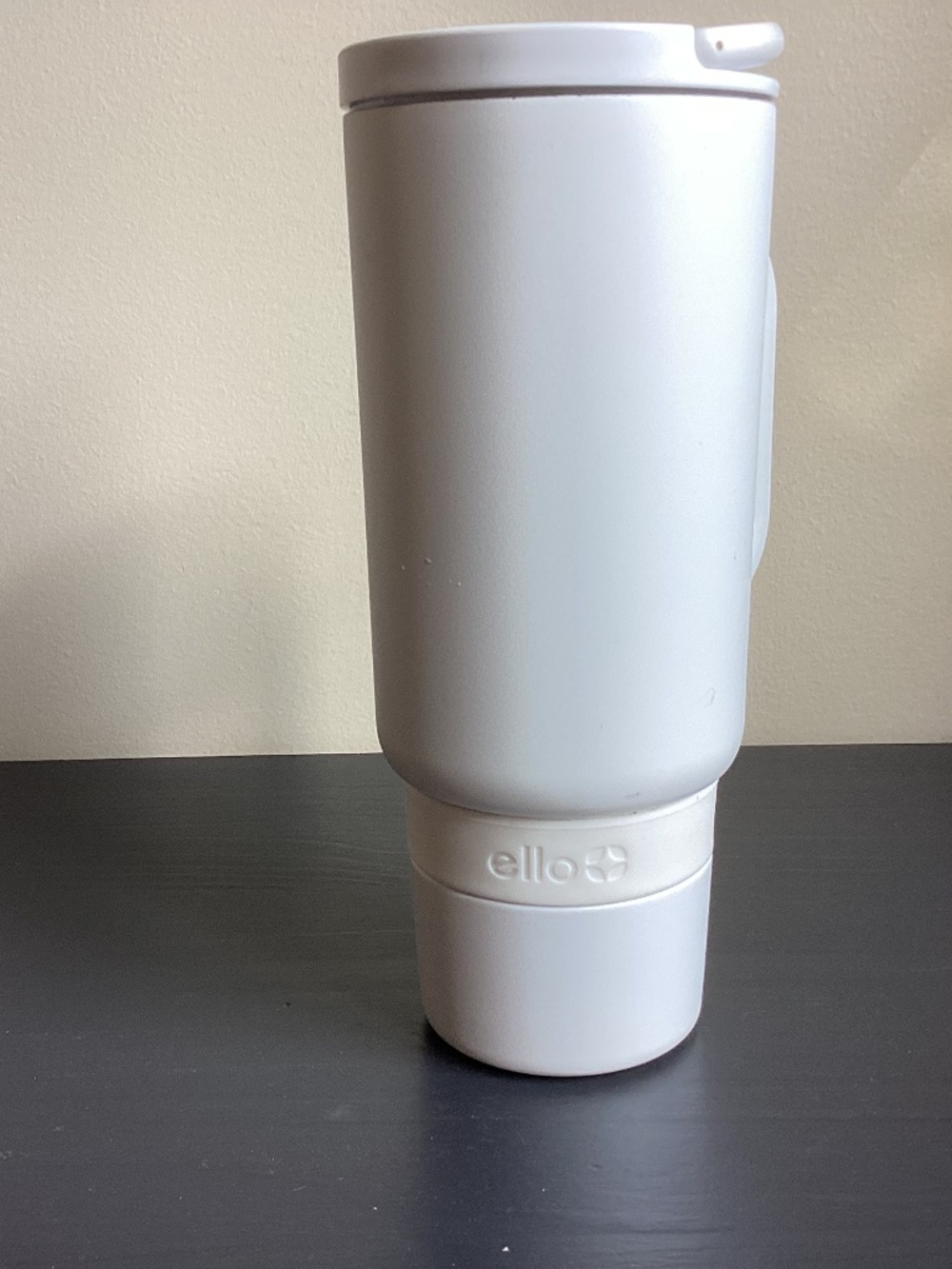 Ello 40oz Stainless Steel Insulated Water Bottle Screw On Lid Off White Handle